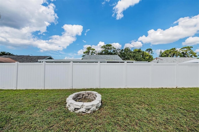 3849 Claremont Dr, New Port Richey, FL 34652 - view of yard with a fire pit