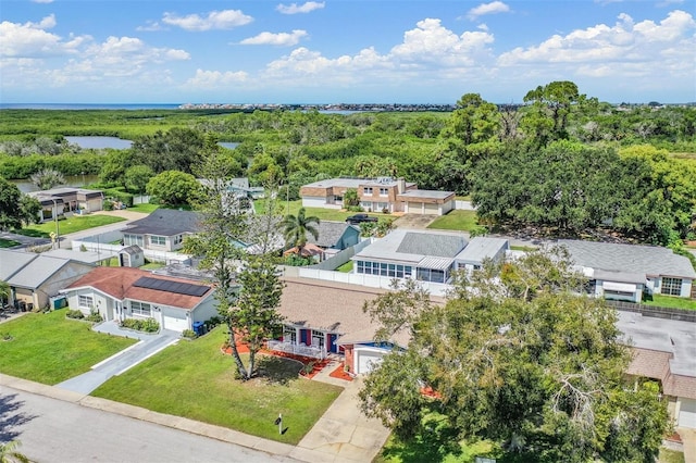 3849 Claremont Dr, New Port Richey, FL 34652 - aerial view of residential area with a large body of water