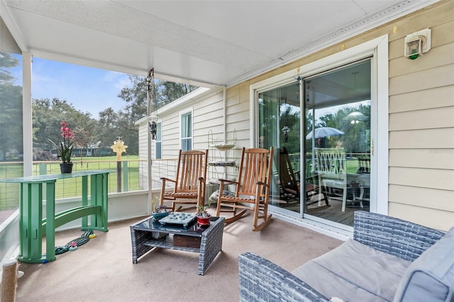 view of sunroom