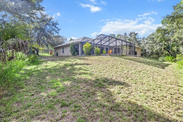 exterior space featuring glass enclosure