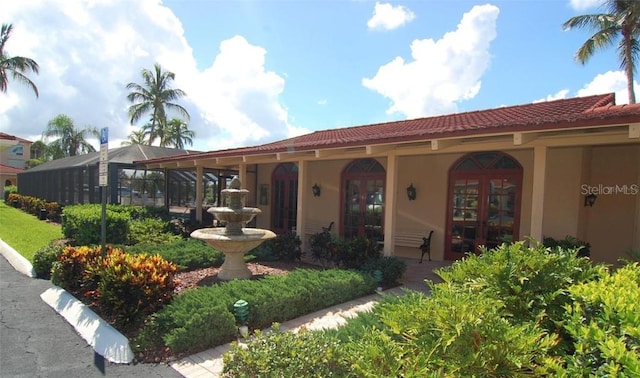 view of front of house with french doors