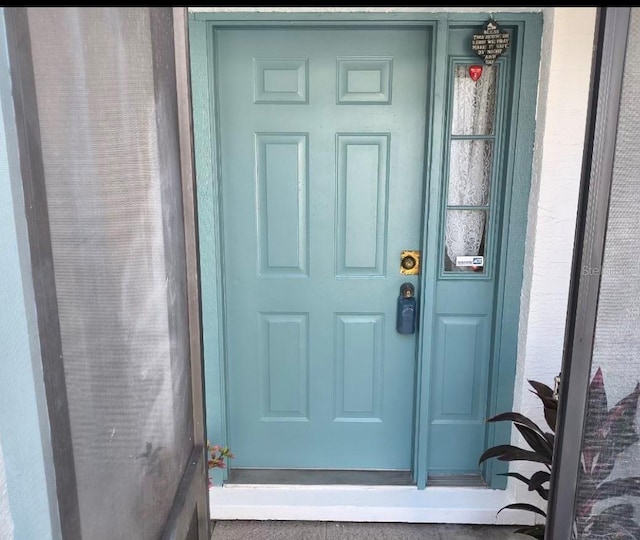 view of doorway to property