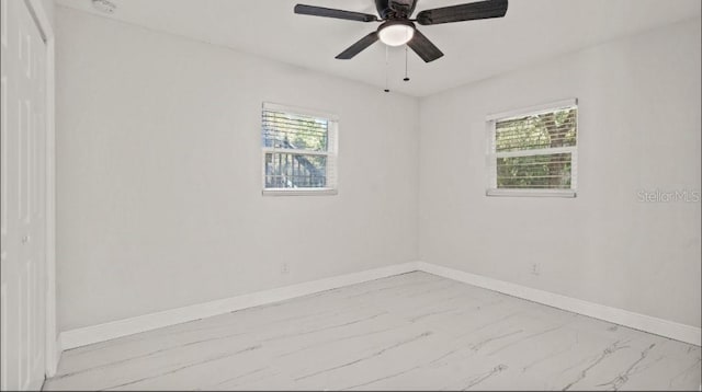 empty room with ceiling fan