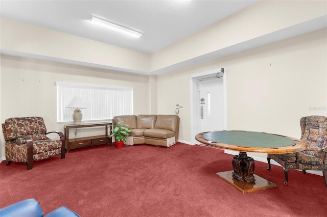 view of carpeted living room