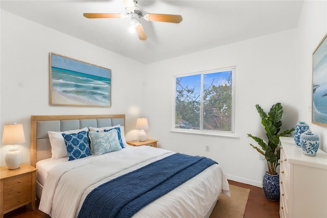 10221 Elgin Blvd, Spring Hill, FL 34608 - bedroom with dark wood-type flooring and ceiling fan