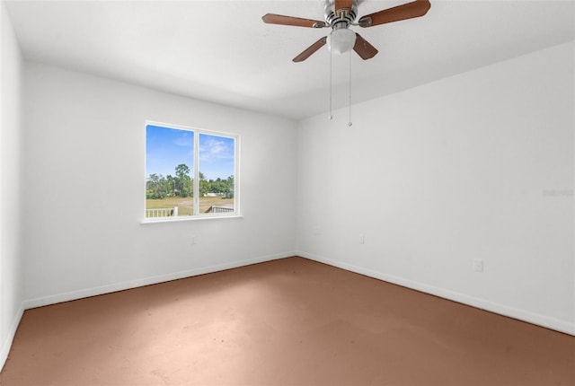 10221 Elgin Blvd, Spring Hill, FL 34608 - spare room featuring baseboards and ceiling fan