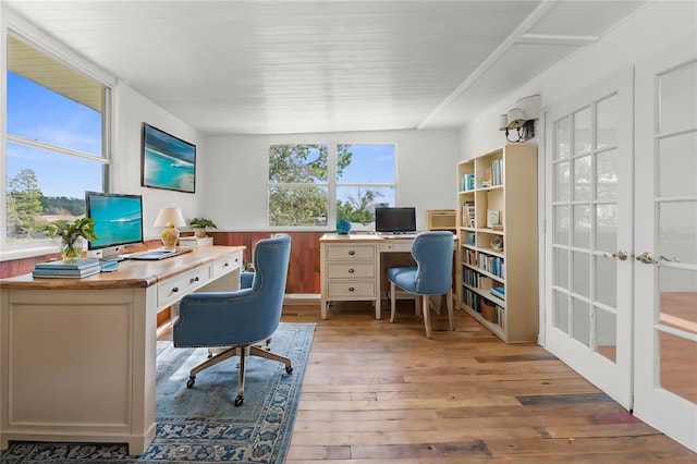 10221 Elgin Blvd, Spring Hill, FL 34608 - office area with light wood finished floors and french doors