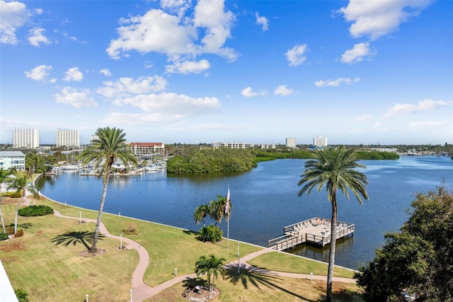 1847 Shore Dr S Unit 614, South Pasadena, FL 33707 - property view of water featuring a view of city
