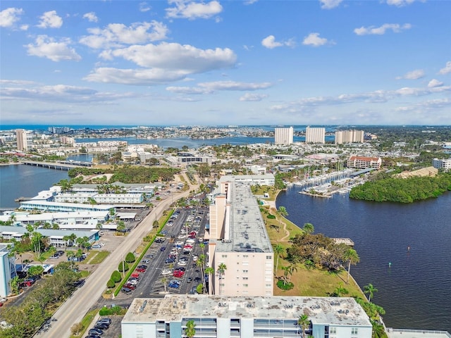 1847 Shore Dr S Unit 614, South Pasadena, FL 33707 - drone / aerial view featuring a city view and a water view