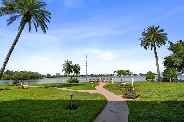 1847 Shore Dr S Unit 614, South Pasadena, FL 33707 - view of property's community with a lawn and a water view