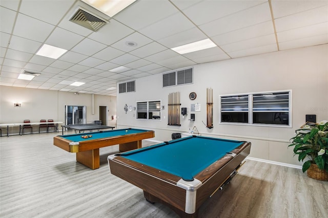 1847 Shore Dr S Unit 614, South Pasadena, FL 33707 - game room with wood finished floors, visible vents, and billiards