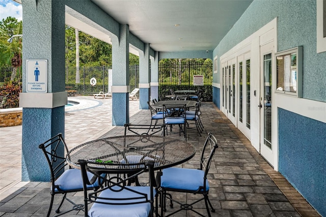 view of patio with french doors