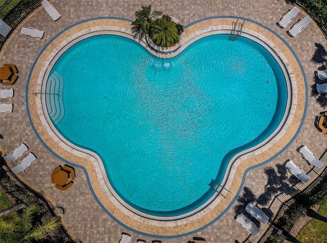 view of pool with a patio area