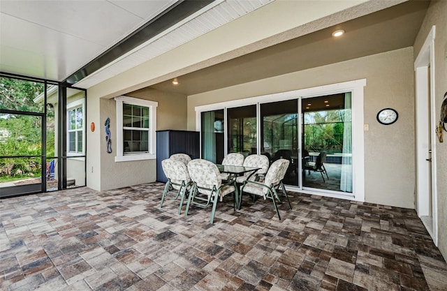 view of sunroom