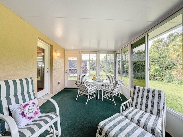 sunroom with a wealth of natural light