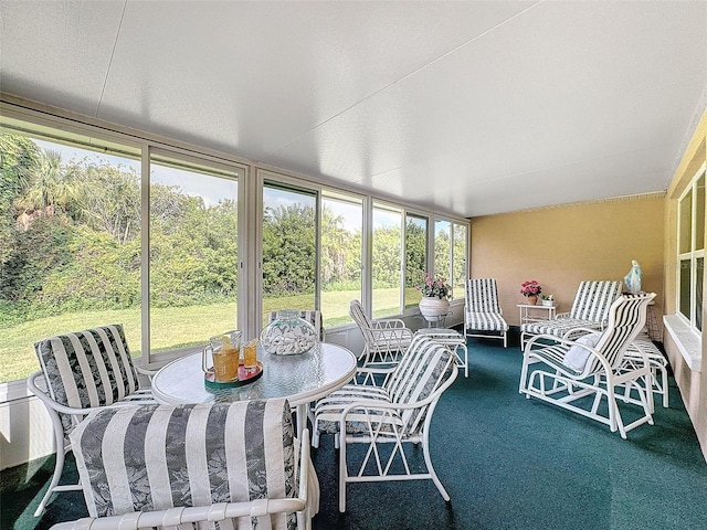 view of sunroom