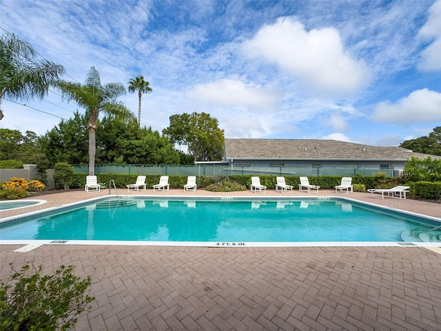 view of pool with a patio