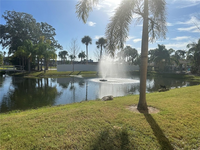 view of water feature