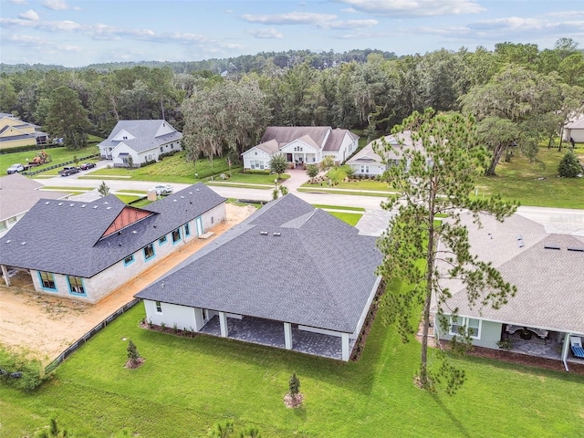 aerial view featuring a residential view