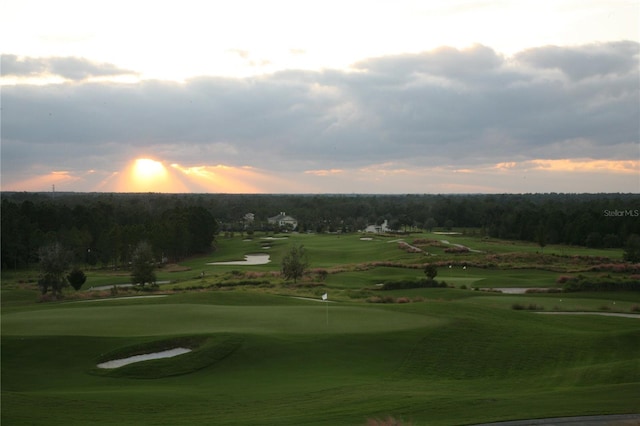 view of property's community with golf course view