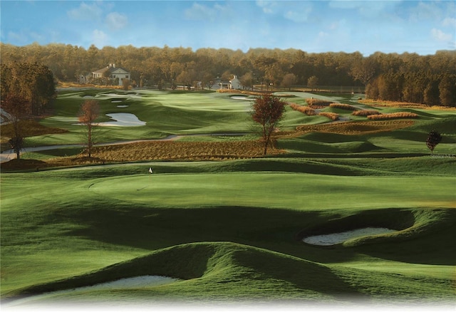 view of home's community with view of golf course