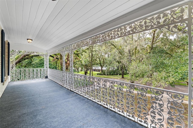 view of patio featuring covered porch