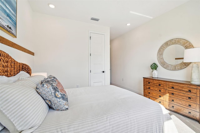 view of carpeted bedroom