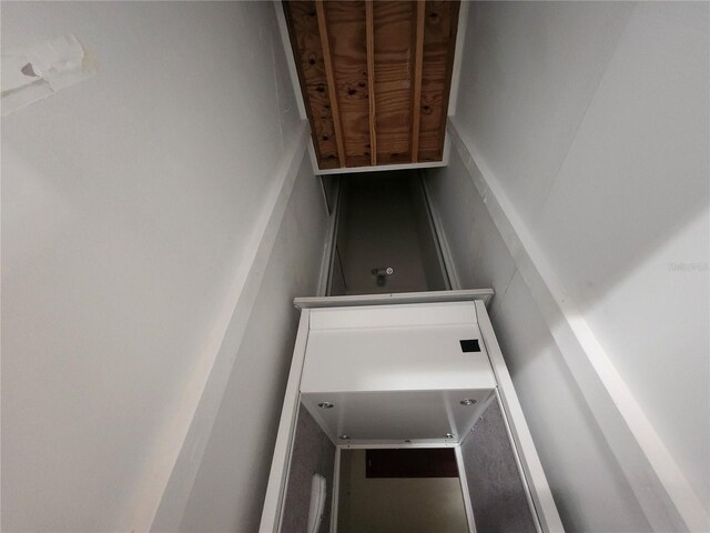 view of storm shelter