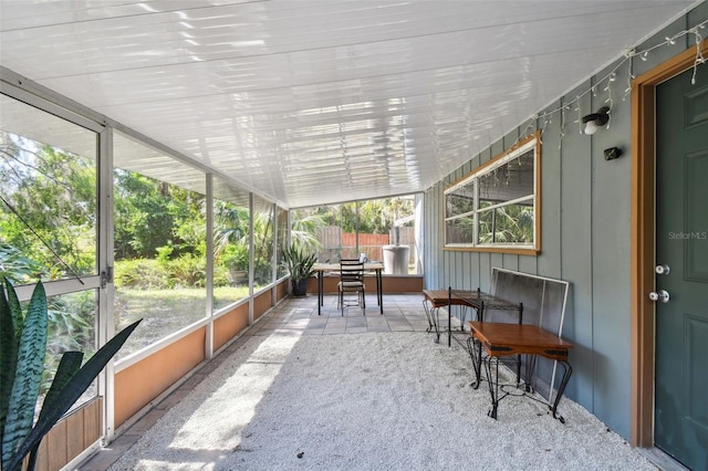 view of sunroom