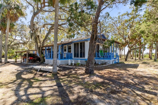 view of rear view of property