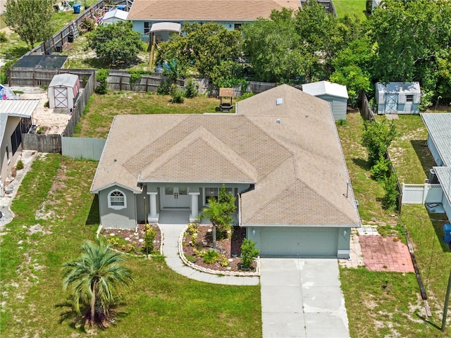 birds eye view of property