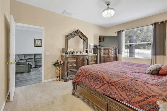 view of carpeted bedroom