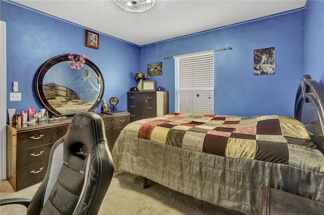 view of carpeted bedroom