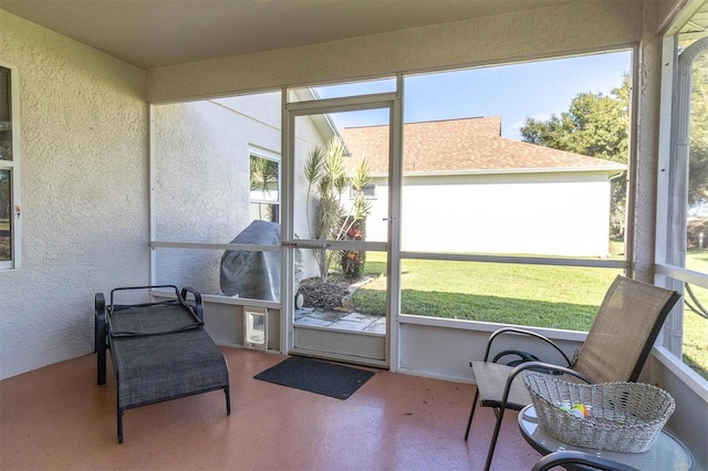 sunroom / solarium with plenty of natural light