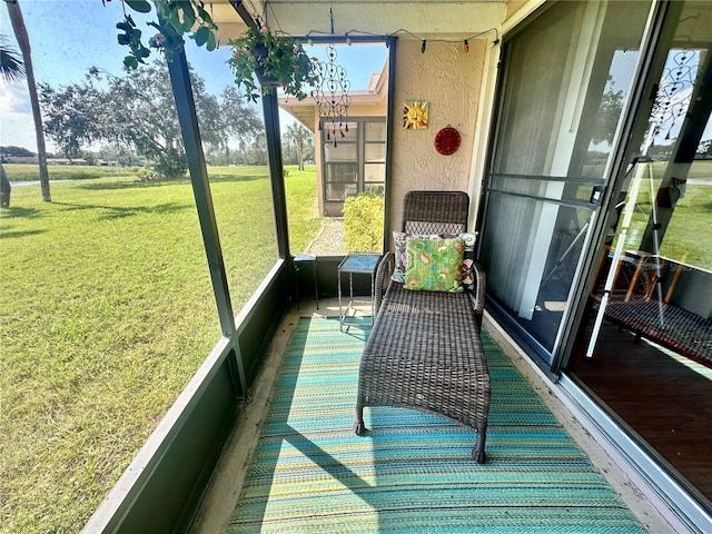 view of sunroom