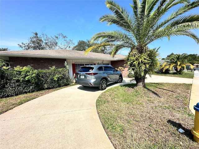 view of property exterior with a garage