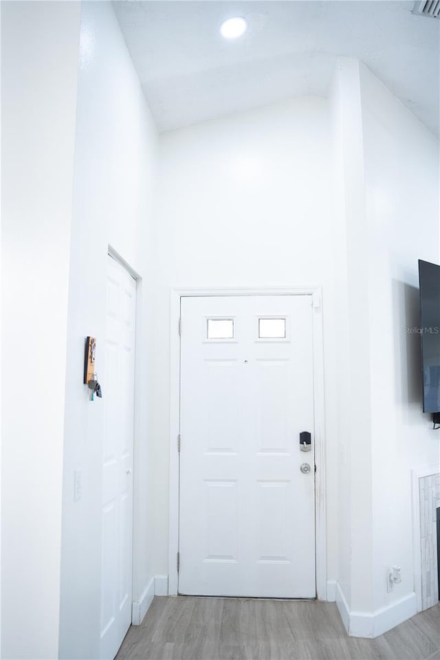 entryway featuring light wood-type flooring