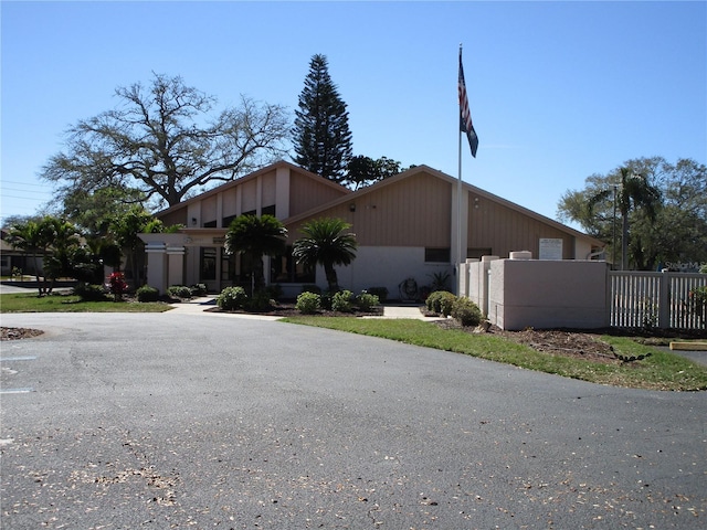 view of single story home