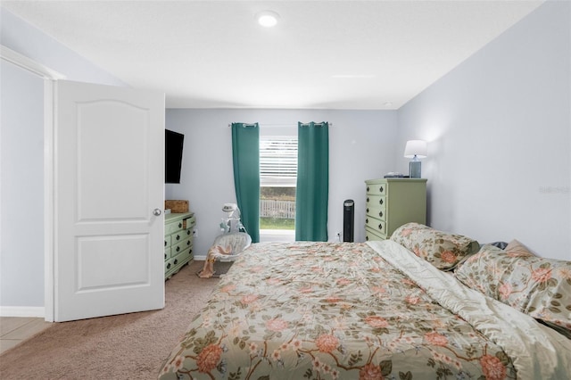 bedroom featuring carpet floors