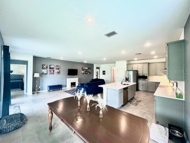 13447 Newport Shores Dr, Hudson, FL 34669 - dining space featuring recessed lighting