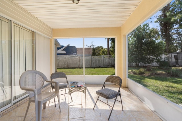 view of sunroom / solarium