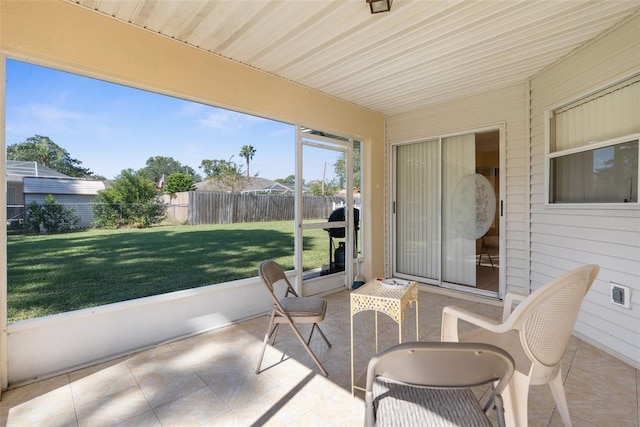 view of sunroom / solarium