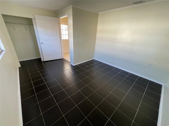 interior space featuring ornamental molding