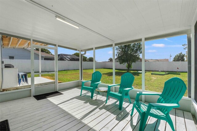 view of sunroom / solarium