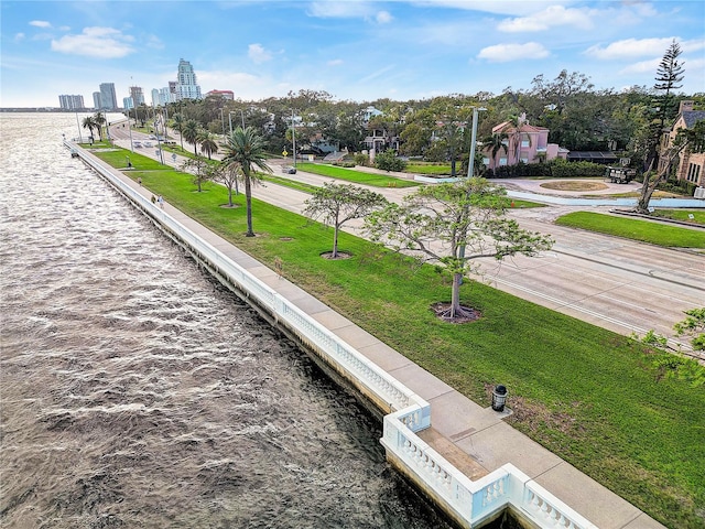 view of home's community featuring a water view