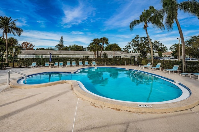 view of pool with a patio area