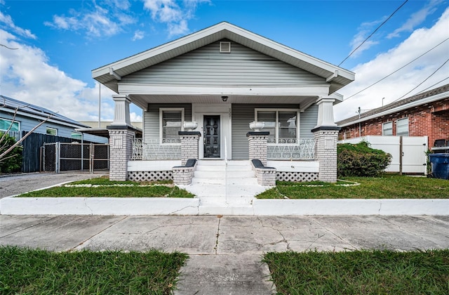 bungalow-style home featuring a porch