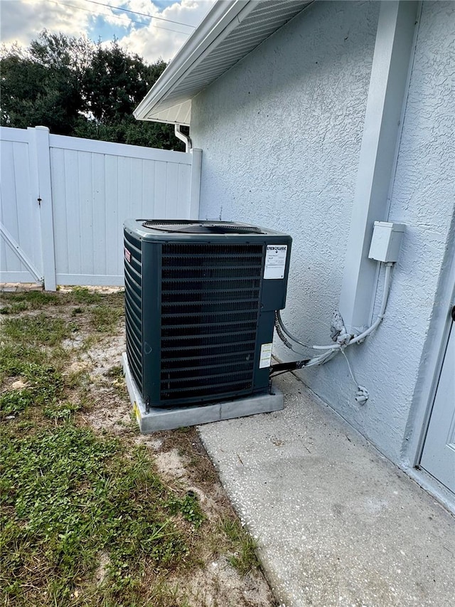 exterior details with central AC unit