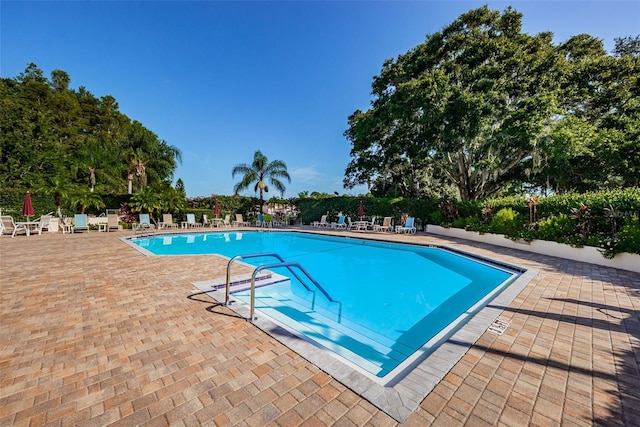 view of pool with a patio area