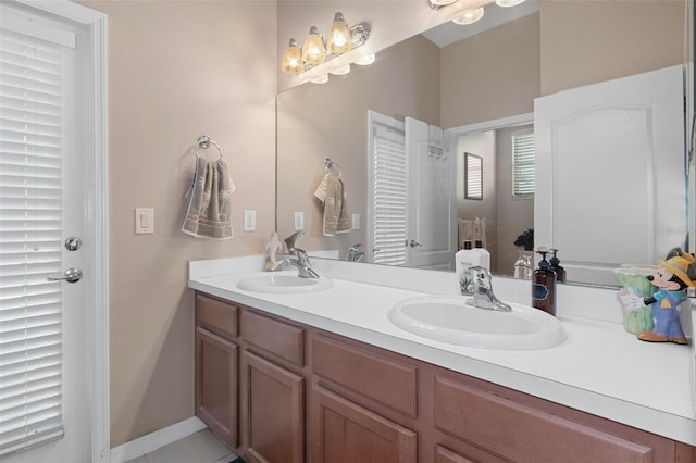 bathroom with vanity